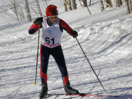 На соревнованиях по лыжным гонкам на призы газеты «Пионерская правда»